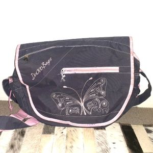 Pink and grey baby bag
